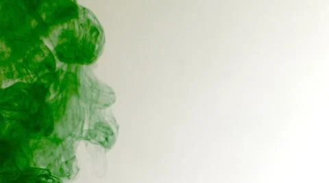 Green Ink Flows In Water 動画素材 58408794