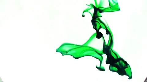 Green ink in water 스톡 동영상 7101593