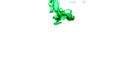 Green Ink in Water Stock Footage 79506813