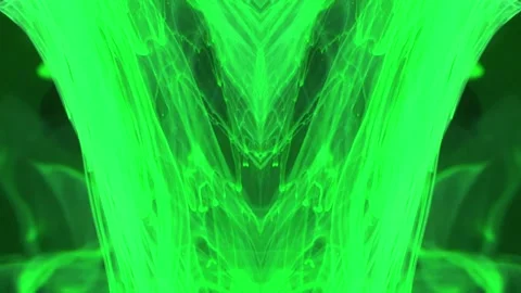 Green ink in water. Mirror reflection. Abstract background Stock Footage 135965934