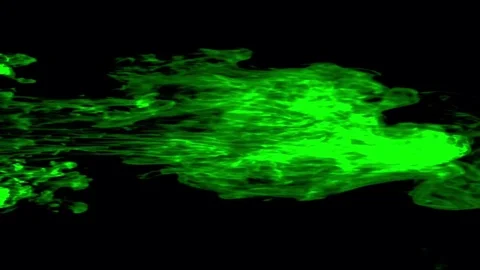 Green ink in water.Creative slow motion. On a white backgrounds Video stock 77619995