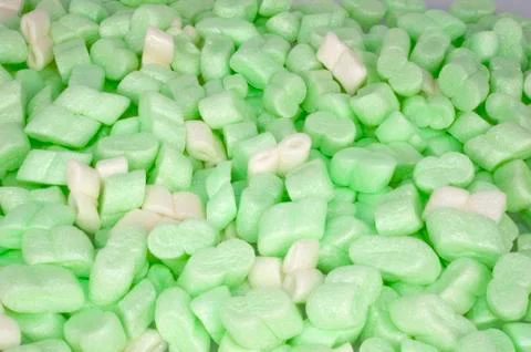 Green insulation foam background Stock Photos
