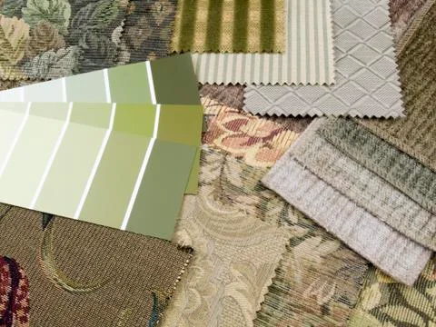 Green interior decoration plan Stock Photos