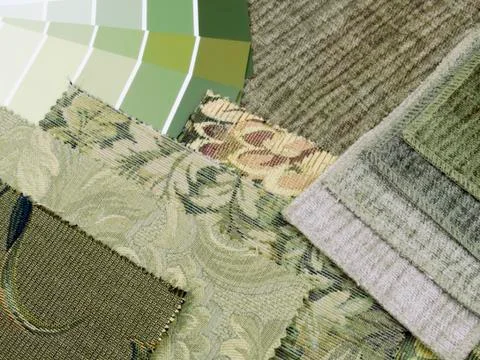 Green interior decoration plan Stock Photos