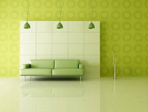 Green interior Stock Illustration
