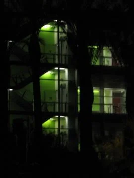 Green interior lights Stock Photos