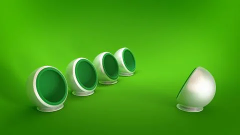 Green interior of office for an interview Illustrazione stock