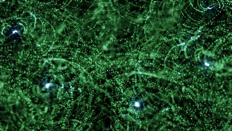 Green Intro Glittering particles sparkle seamless Vidéo 73043430