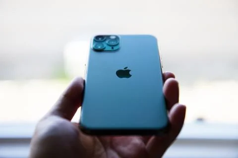 Green iPhone Foto stock