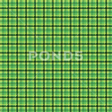 Green irish check fabric plaid seamless fabric texture. Vector illustration. Stock Illustration