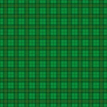 Green Irish Tartan Pattern Stock Illustration