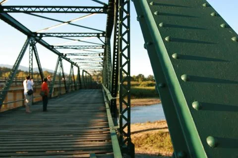 Green Iron Bridge Stock Photos
