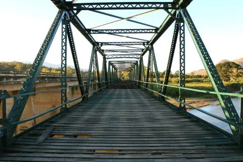 Green Iron Bridge Stock Photos