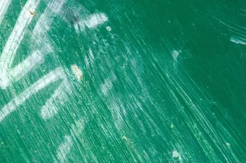 Green iron surface texture with white paint. Fotos de archivo