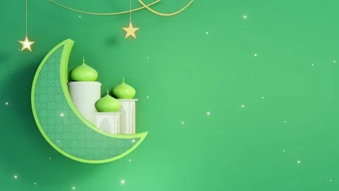 Green islamic background for ramadan Stock Footage 185836753