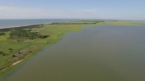 Green island in the ocean Stock Footage 76378539