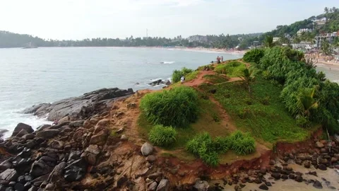 Green island in the ocean Stock Footage 138833726