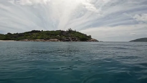 Green island in the ocean Stock Footage 170759014