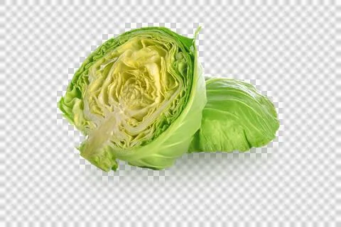 Green isolated cabbage Stock Photos