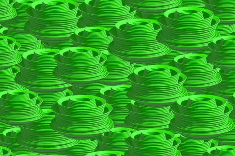 Green Isometric Concentric Ring Seamless Pattern Stock Illustration