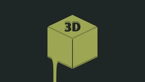 Green Isometric cube icon isolated on black background. Geometric cubes solid Stockbeeldmateriaal 235438065