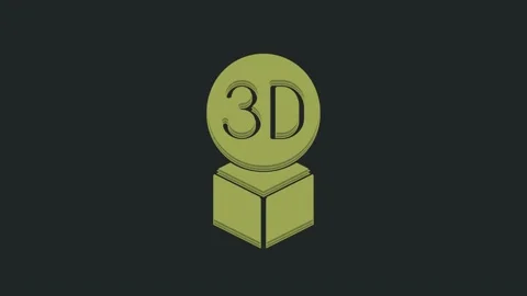 Green Isometric cube icon isolated on black background. Geometric cubes solid Stockbeeldmateriaal 235589340