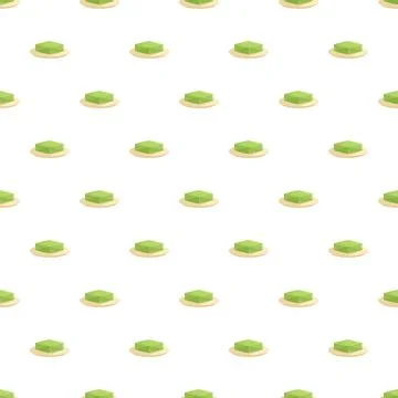 Green isometric square pattern on white background Stock Illustration