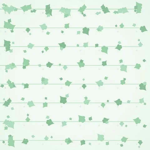 Green Ivy Leaves on Horizontal Lines Background - Minimalist Nature Pattern Stock Footage 346285008
