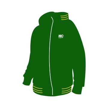 Green jacket design elements. Cool bright hoodie design. Basic elements Stock Illustration