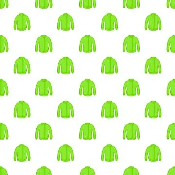 Green jacket pattern, cartoon style 库存插图