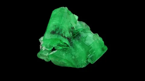 Green jade isolate on black background. 4K Footage Stock Footage 245958189