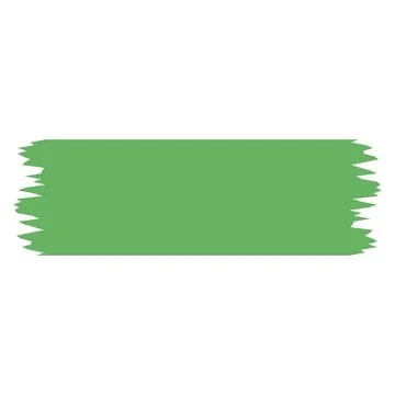 Green jagged banner shape for design, texture irregular green brushstroke shape Stock Illustration