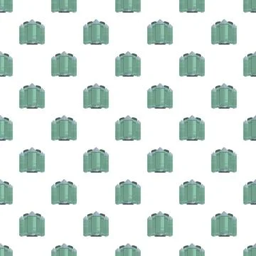 Green jetpack rockets flying future technology pattern Stock-Illustration