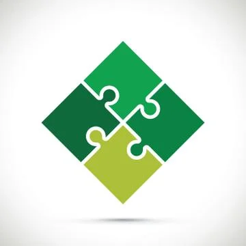 A green jigsaw pieces Stock-Illustration