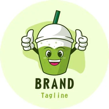 Green Juice Logo Stock Illustration