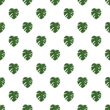 Green jungle foliage forming a repeating background Stock Illustration