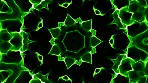Green kaleidoscope background Stock Footage 32011654