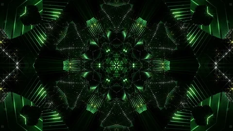 Green Kaleidoscope background Stock Footage 102418928
