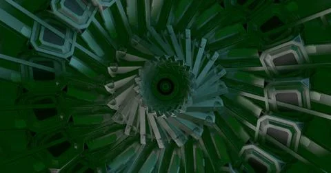 Green kaleidoscope. Stock Illustration