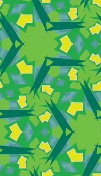 Green Kaleidoscope Pattern Stock Illustration