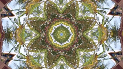 Green kaleidoscope sequence patterns. Abstract multicolored motion graphics Stock Footage 150401697