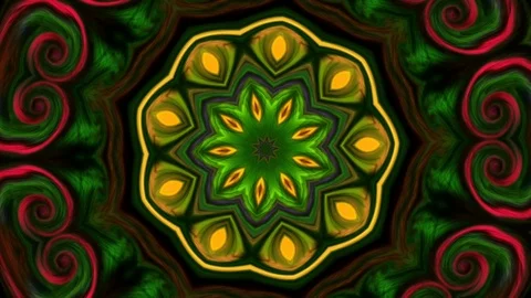 Green kaleidoscope sequence patterns. Video stock 122041540