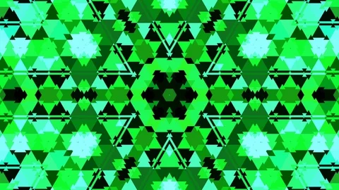 Green kaleidoscope sequence patterns. Video stock 122041620