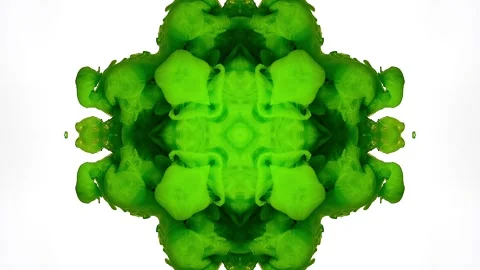 A green kaleidoscopic element on a white background Stock-Footage 317796396
