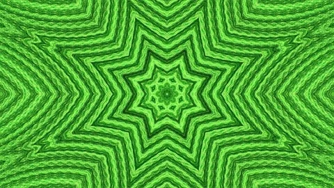 Green kaleidoscopic pattern with cloth texture moving Stock Footage 341283081