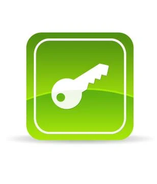 Green key icon Stock Illustration
