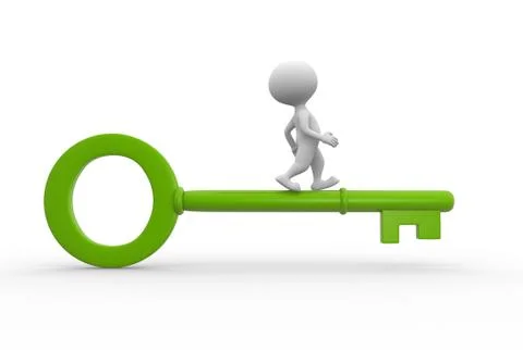 Green key Illustrazione stock