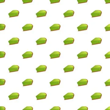 Green key lime pie slices seamless pattern Illustrazione stock