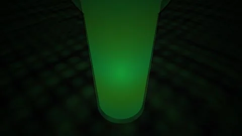 Green Keyhole on Grid Floor with Pink Neon Light for Digital Background Stock Footage 343719677