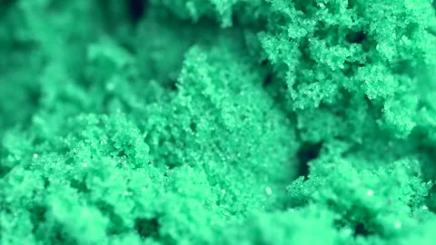 Green kinetic sand background, closeup. Macro shot of kinetic sand texture. Stock Footage 280584697